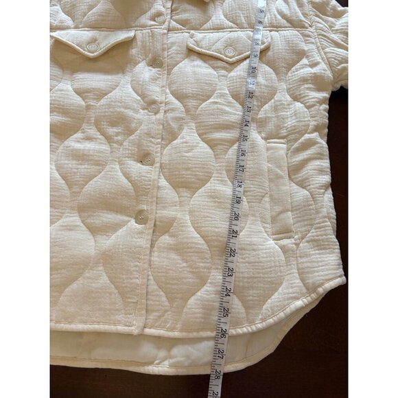 BLANK(NYC) NWT Easy Goin' Quilted Shacket Jacket Off White Size Medium - Picture 9 of 13
